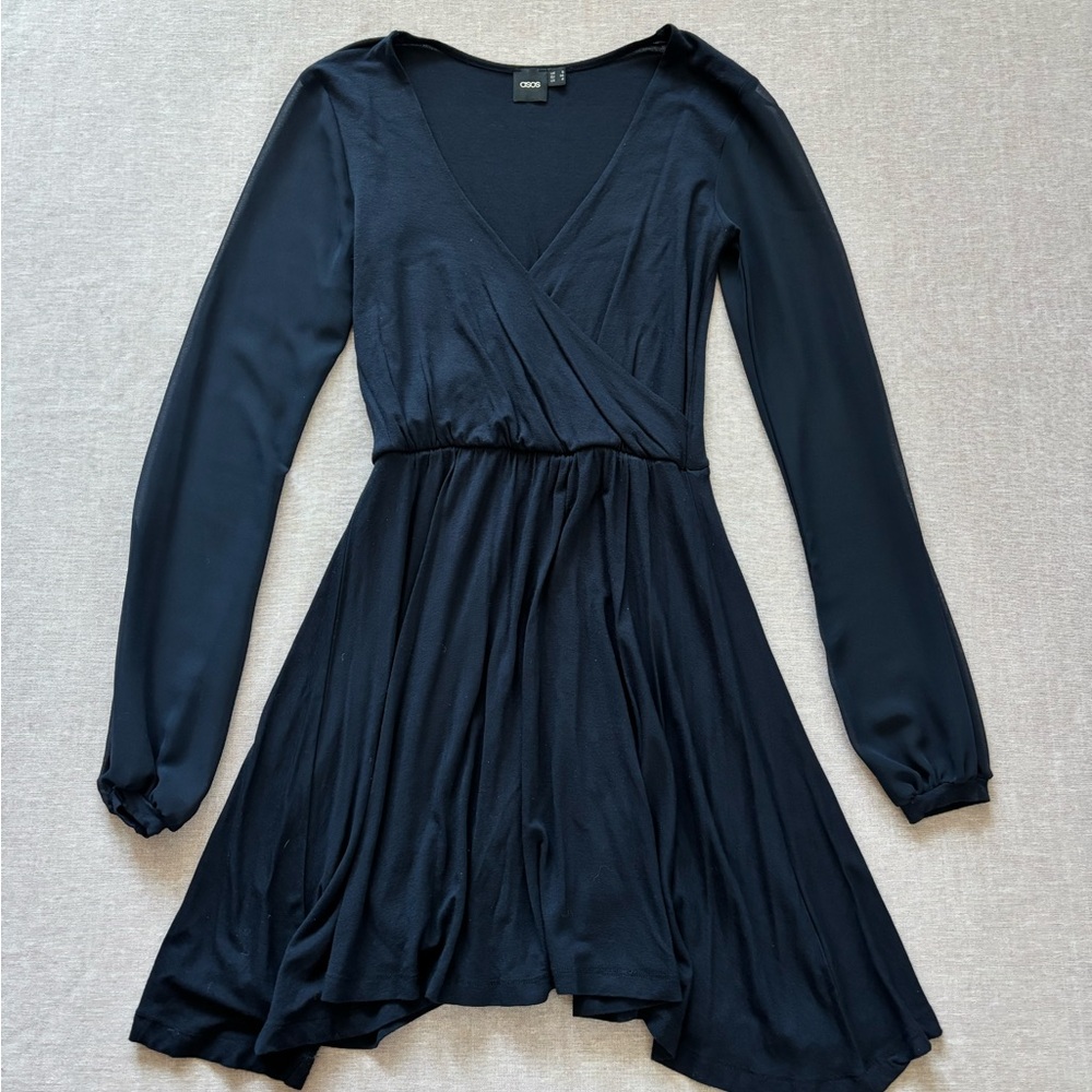 ASOS navy blue jersey dress.